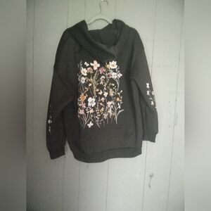 Shein floral hoodie